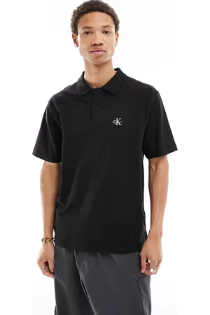 Calvin Klein Polo nera testurizzata