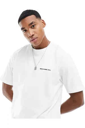 Abercrombie & Fitch Microscale Trend - T-shirt bianca con logo