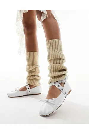 My Accessories London - Scaldamuscoli in maglia beige