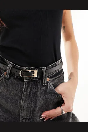 ASOS Cintura boyfriend skinny lunga nera
