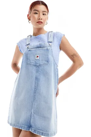 Tommy Hilfiger Vestito scamiciato di jeans lavaggio chiaro