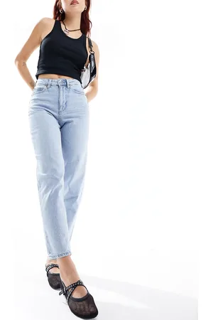 VERO MODA Tessa - Mom jeans lavaggio chiaro a vita alta
