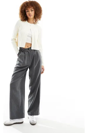 ASOS Cardigan lavorato a trecce con spacco sul davanti