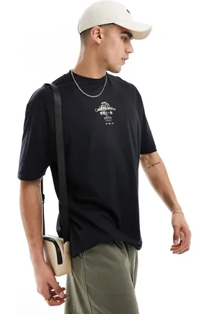 ASOS T-shirt oversize nera con stampa di bonsai sul petto