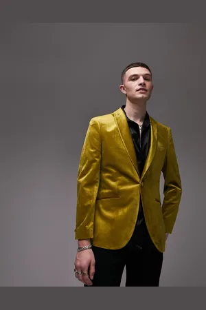 Topman Blazer skinny in velluto