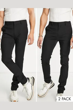 Topman Confezione da 2 pantaloni eleganti super skinny neri