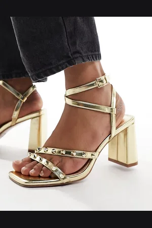 ASOS Hampstead - Sandali color con borchie e tacco medio