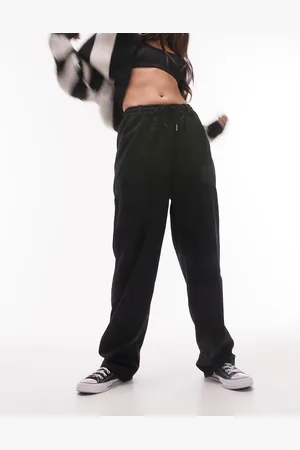 Topshop Pantaloni dritti extra larghi neri