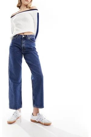 Monki Taiki - Mom jeans a vita alta scuro