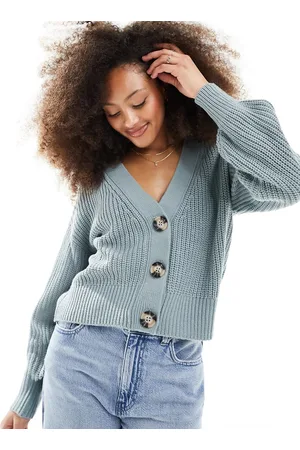 JDY Cardigan a maniche lunghe extra largo color salvia