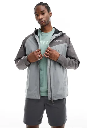 adidas Adidas - Terrex - Giacca impermeabile grigia per sport all