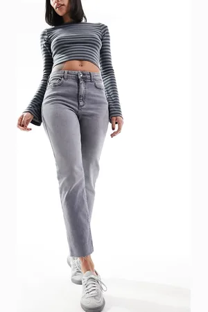 JDY Jeans corti dritti chiaro a vita alta