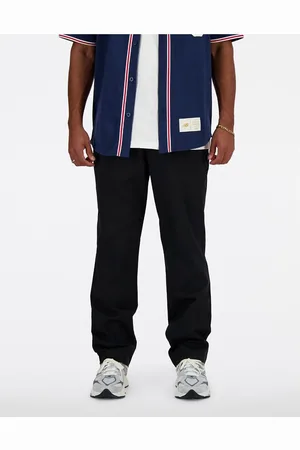New Balance Pantaloni dritti in twill neri da 30"