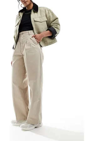 Carhartt Leola - Pantaloni beige a pieghe