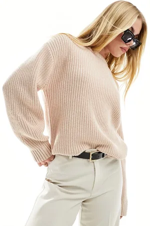 & OTHER STORIES Maglione in misto lana a coste beige