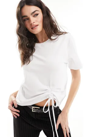 French Connection Rallie - T-shirt arricciata bianca
