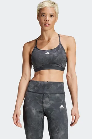 adidas Adidas - Aeroreact Training Essentials - Reggiseno a sostegno leggero con stampa a fiori tie-dye