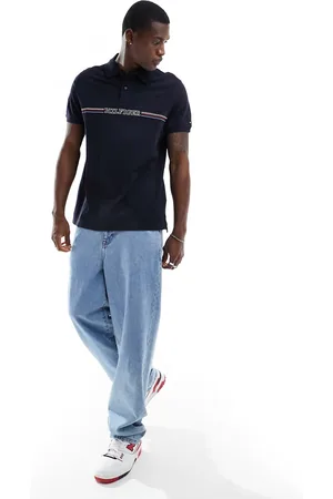 Tommy Hilfiger Polo vestibilità classica con righe sul petto