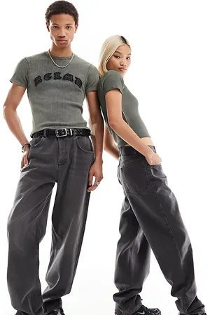 Reclaimed Jeans ampi unisex slavato