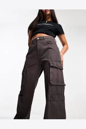 Cotton On Cotton On - Jeans cargo bordeaux a fondo ampio