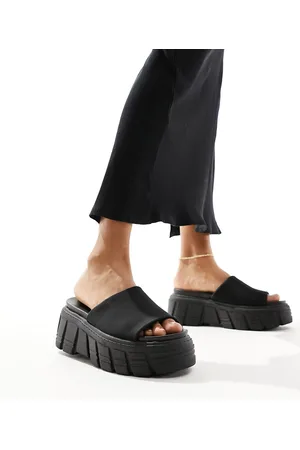 Stradivarius Sabot neri flatform con suola spessa