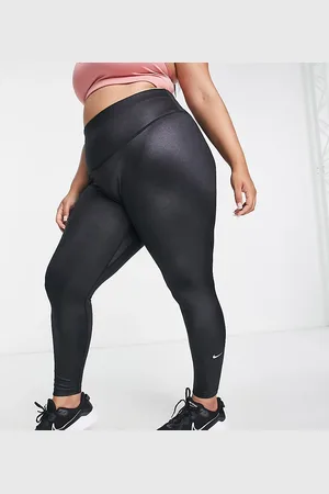 Nike Plus - One High Shine - Leggings a vita medio alta lucido