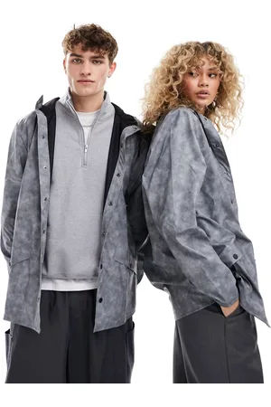 Rains 12010 - Giacca corta unisex impermeabile effetto invecchiato