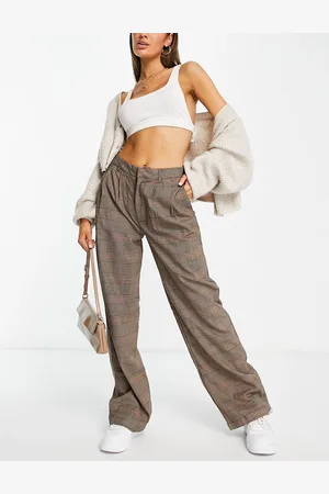 Cotton On Cotton On - Pantaloni oversize marroni a quadri