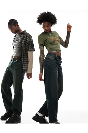 Reclaimed Jeans ampi unisex lavaggio marino