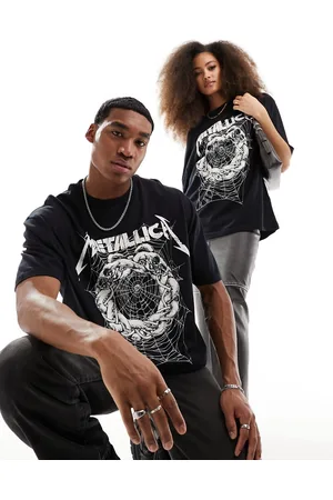 ASOS T-shirt oversize unisex nera con stampa dei Metallica su licenza