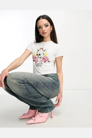 Cotton On Cotton On - T-shirt bianca con stampa della band "Guns N