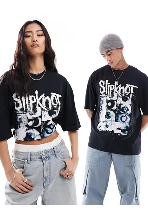 ASOS T-shirt oversize unisex nera con stampe "Slipknot" su licenza