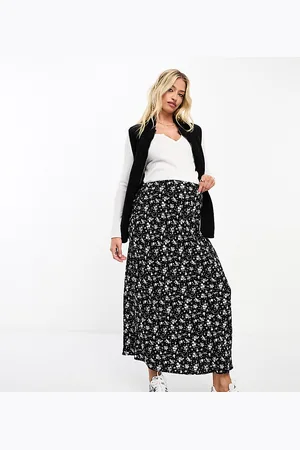 Cotton On Cotton On Maternity - Gonna sottoveste lunga nera a fiori