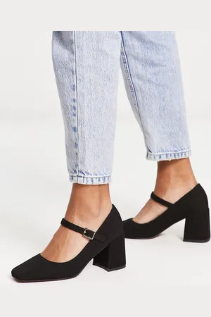 ASOS Selene - Scarpe Mary Jane con tacco largo medio nere