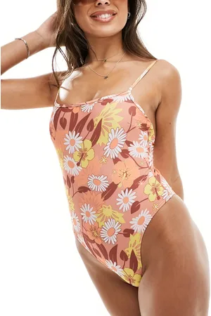 Brave Soul Costume da bagno pallido con stampa a fiori rétro