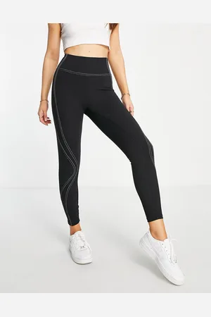 Cotton On Cotton On - Active - Leggings a 7/8 neri con cuciture a contrasto