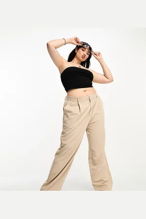 Cotton On Cotton On Curve - Pantaloni color pietra a vita alta