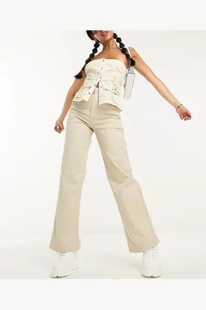 Cotton On Cotton On - Carter - Pantaloni color pietra a fondo ampio