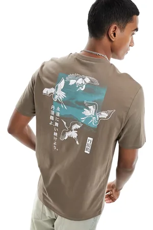 ASOS T-shirt oversize con stampa "Souvenir" sul retro color