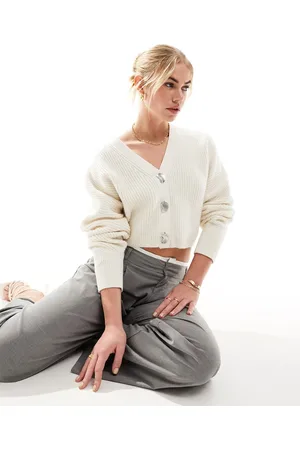 & OTHER STORIES Cardigan morbido in misto lana e cotone con scollo a V