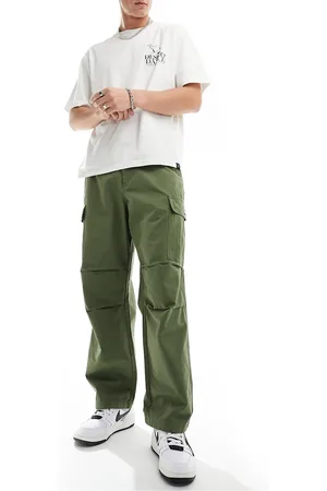 Obey Hardwork - Pantaloni in tessuto ripstop color kaki