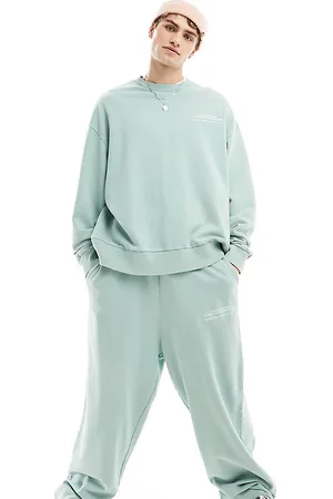 COLLUSION Studios - Joggers lavaggio verde-azzurro in coordinato