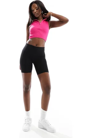 Hoxton Haus Crop top da palestra acceso senza cuciture con zip sul davanti