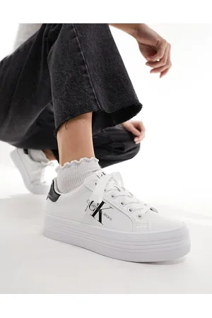 Calvin Klein Sneakers stringate multicolore con suola flatform vulcanizzata spessa