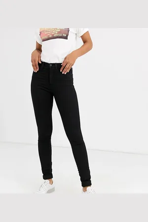 ONLY Jeans skinny a vita medio alta neri