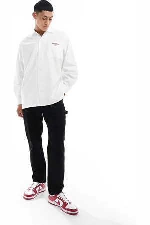 Ralph Lauren Sport Capsule - Camicia chino oversize bianca con logo sulla tasca