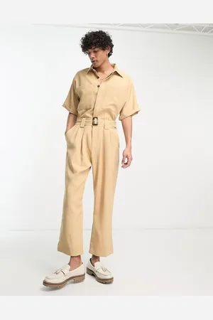 Sister Jane Tuta jumpsuit unisex color sabbia con cintura