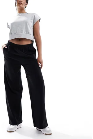 Stradivarius Pantaloni neri in jersey