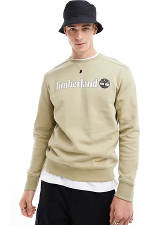 Timberland Felpa beige con scritta grande del logo