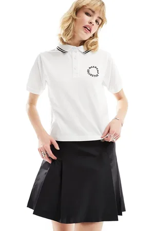 ASOS ASOS DESIGN - Weekend Collective - Polo bianca con logo ricamato